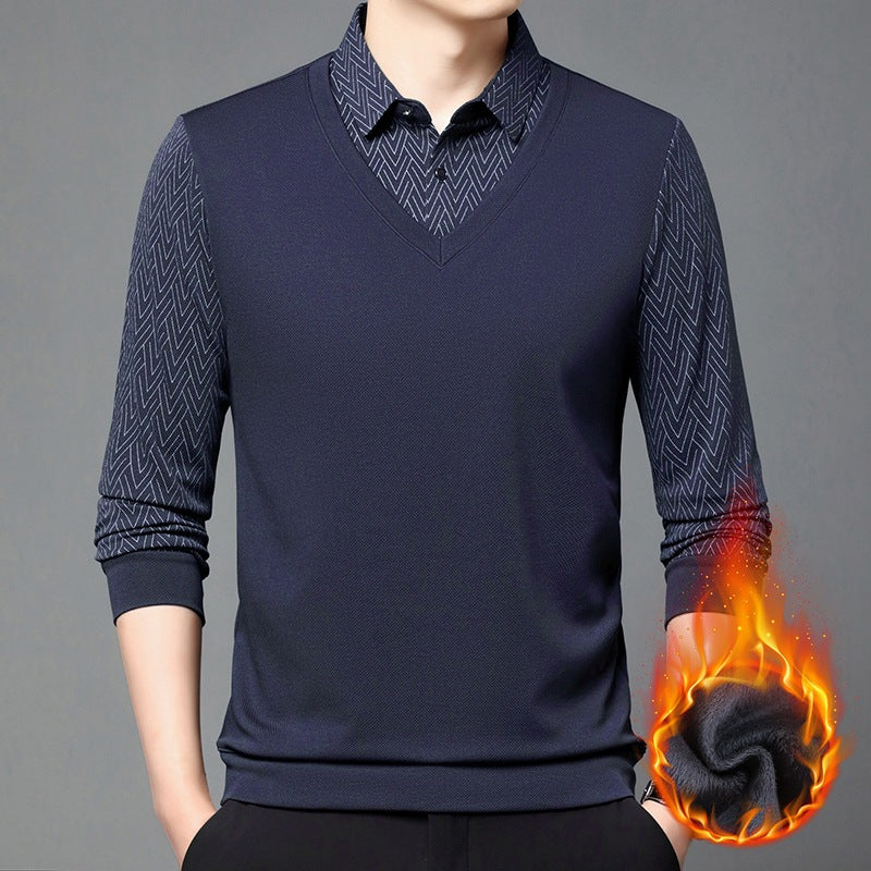 Trendy long sleeve shirt for men with structured collar and moisture-regulating properties Lune London
