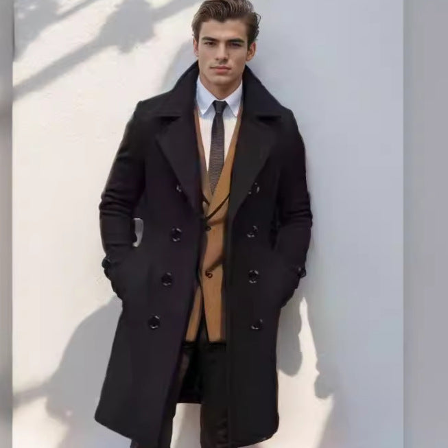 Men's Double-Breasted Wool Coat Lune London