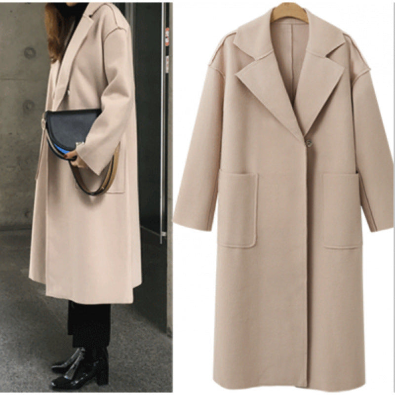 Oversized coat for women with deep lapels and pockets Lune London