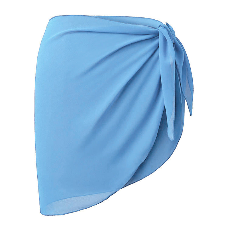 Wrap skirt for women with tie detail and flowing fabric Lune London