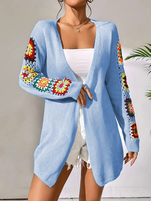 Knitted cardigan for women with unique crochet patterns Lune London