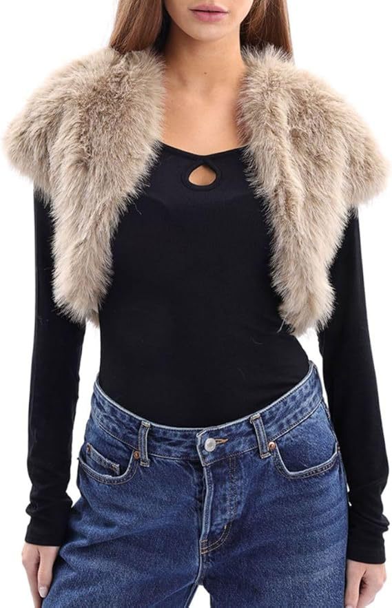 Women Soft Faux Fur Gilet with Open Design Lune London