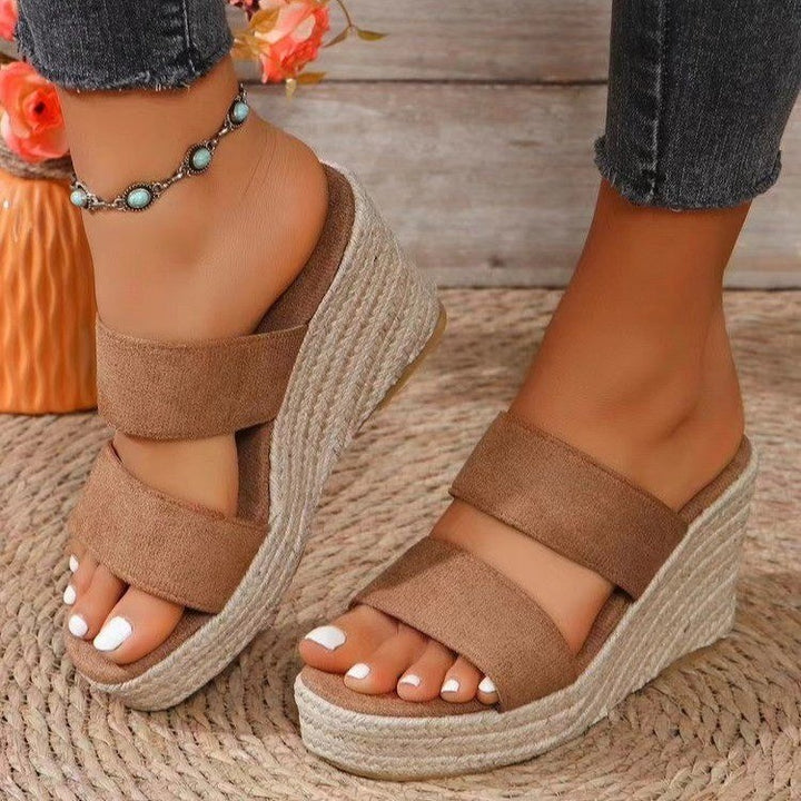 Ladies Casual Wedge Heel Strappy Sandals Lune London