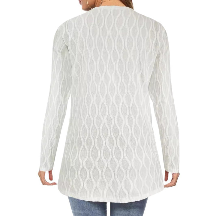 Women's knitted jacket with structured pattern and casual cut Lune London