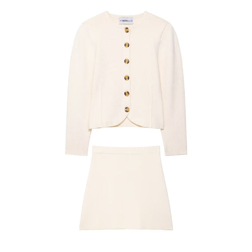 Ladies elegant short jacket with golden buttons Lune London