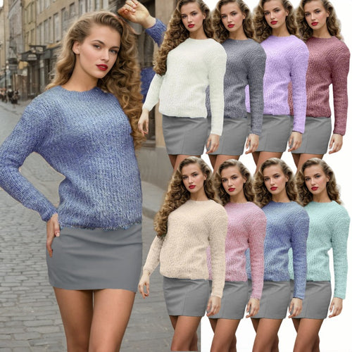 Casual knit sweater for women with trendy texture and relaxed fit Lune London