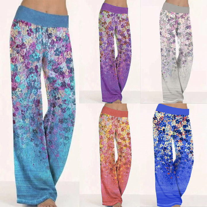 Ladies Loose Floral Pattern Trousers Lune London
