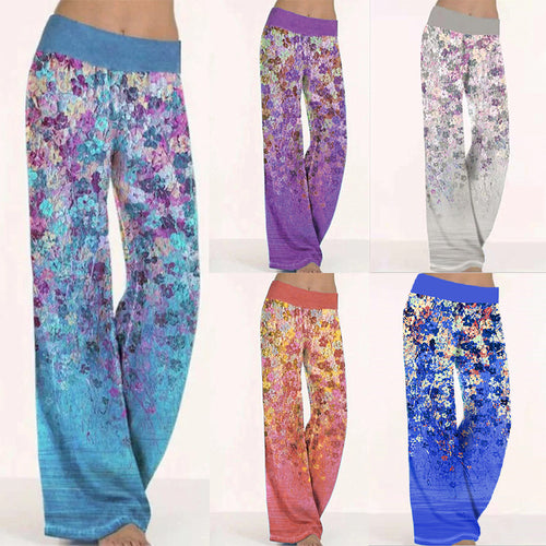 Ladies Loose Floral Pattern Trousers Lune London