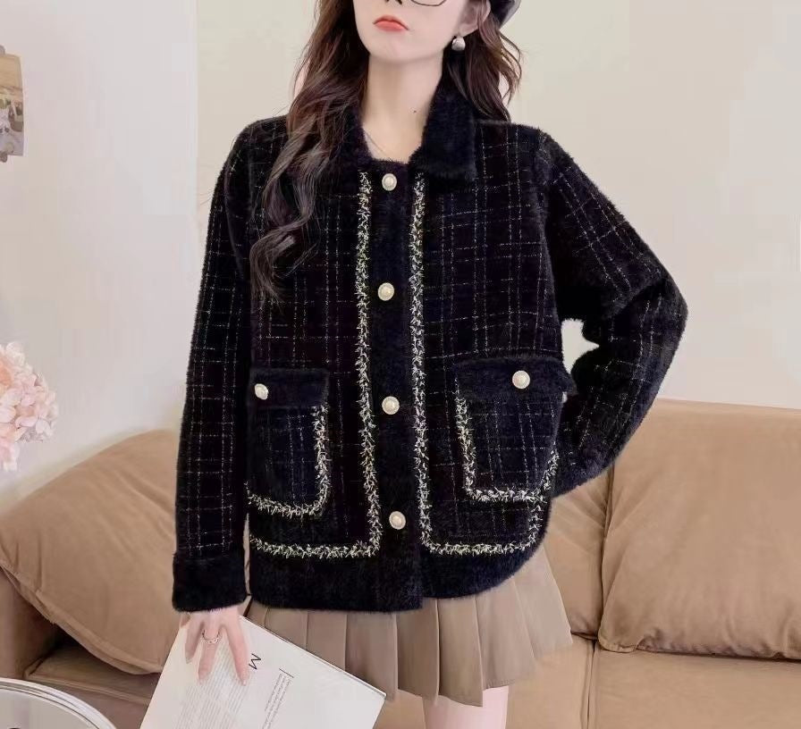 Veste élégante pour femmes avec un motif pied-de-poule intemporel Chic & Stil