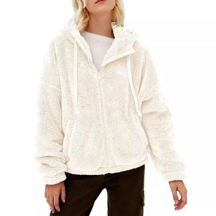 Cozy jacket for women with hood and side pockets Lune London