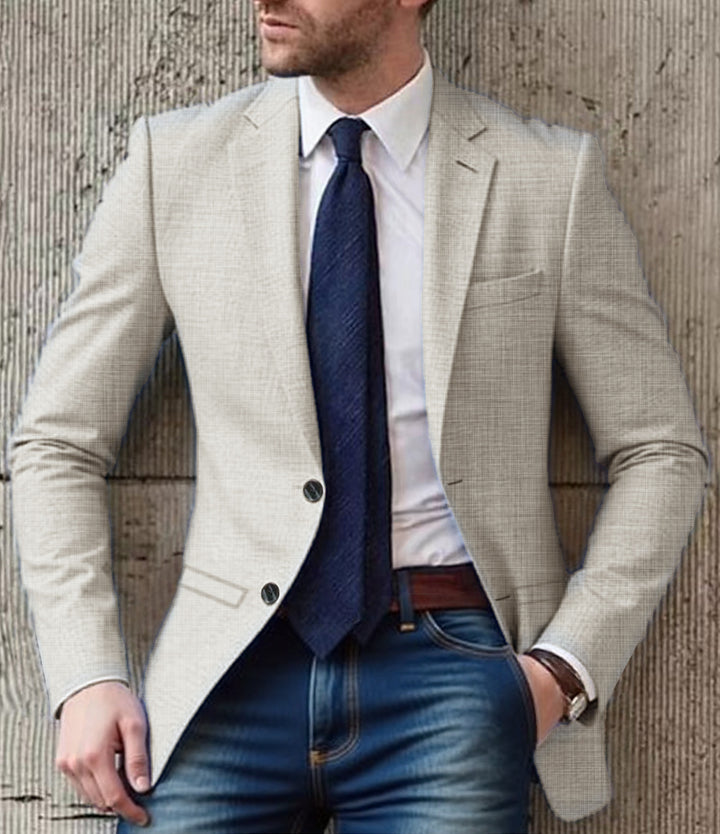 Modern suit jacket for men, single button Lune London