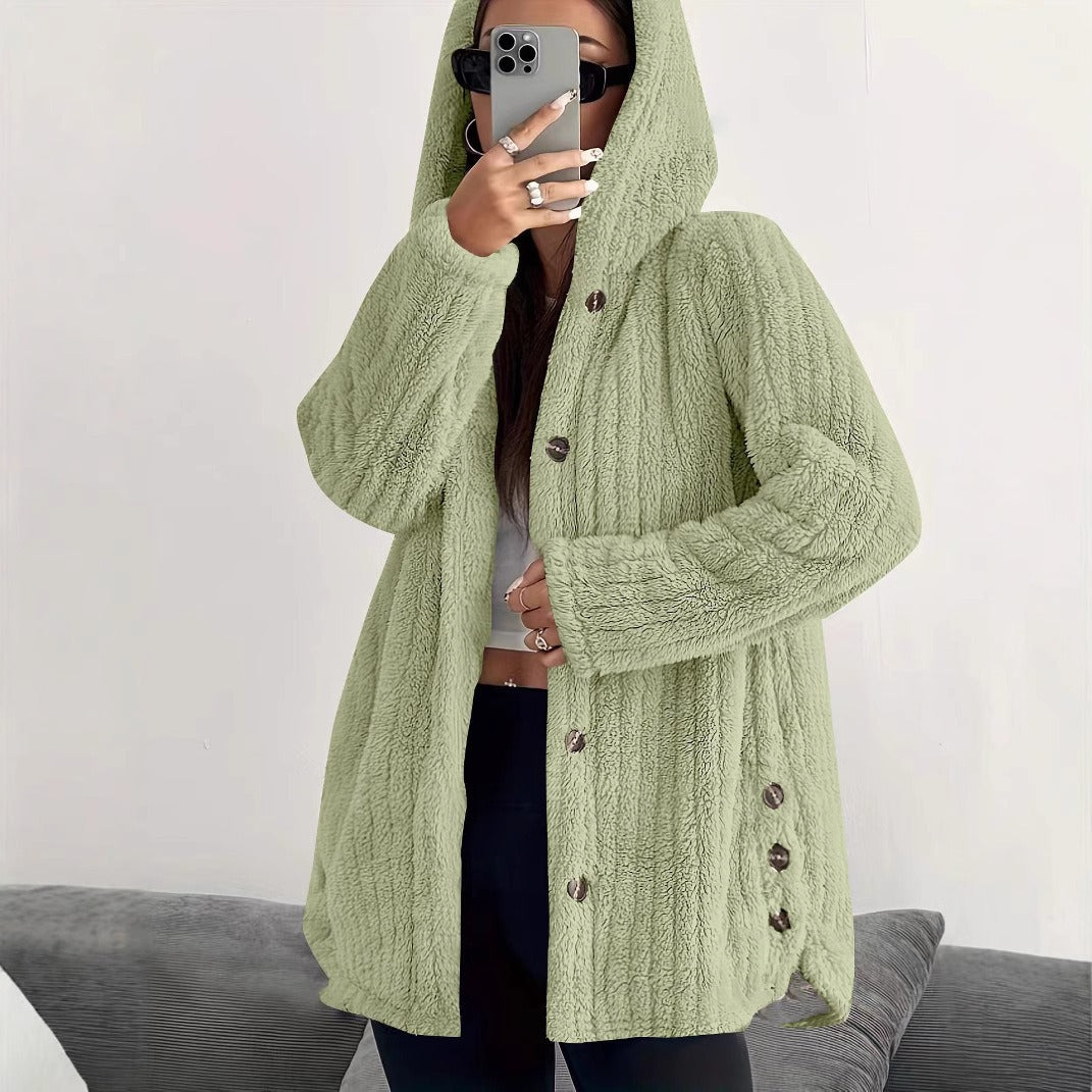 Soft fleece hooded jacket for women Lune London