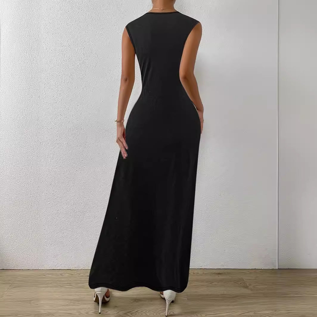 Women Elegant Evening Dress with Stylish Pleats and Figure-Hugging Cut Lune London