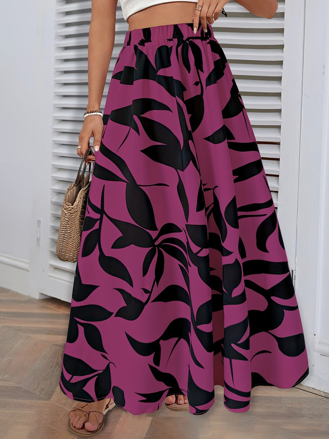 Women's Maxi Skirt with Floral Pattern Lune London