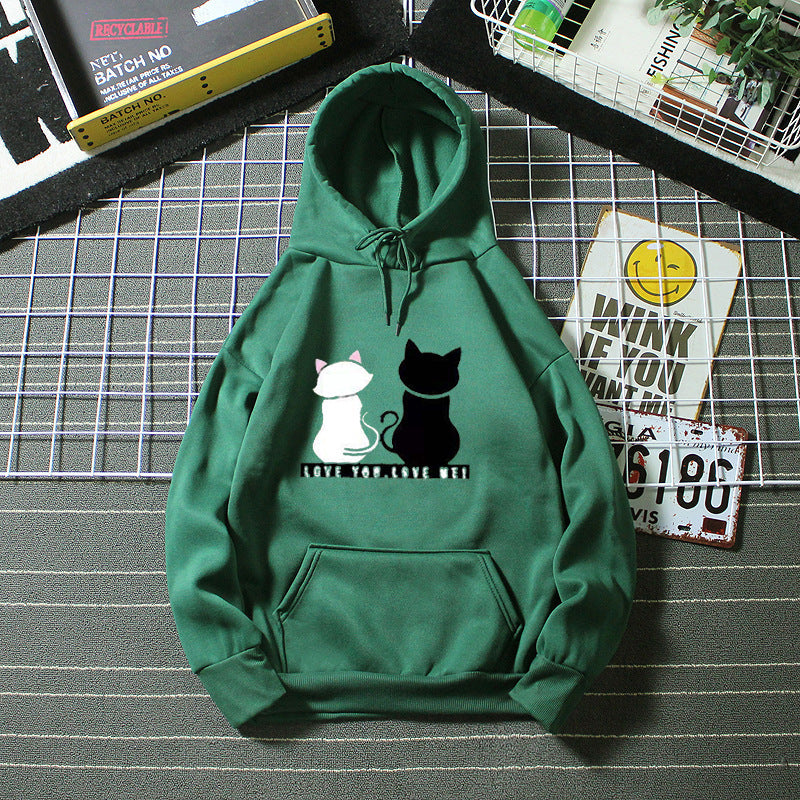 Women's hoodie with cute cat design and casual fit Chic & Stil