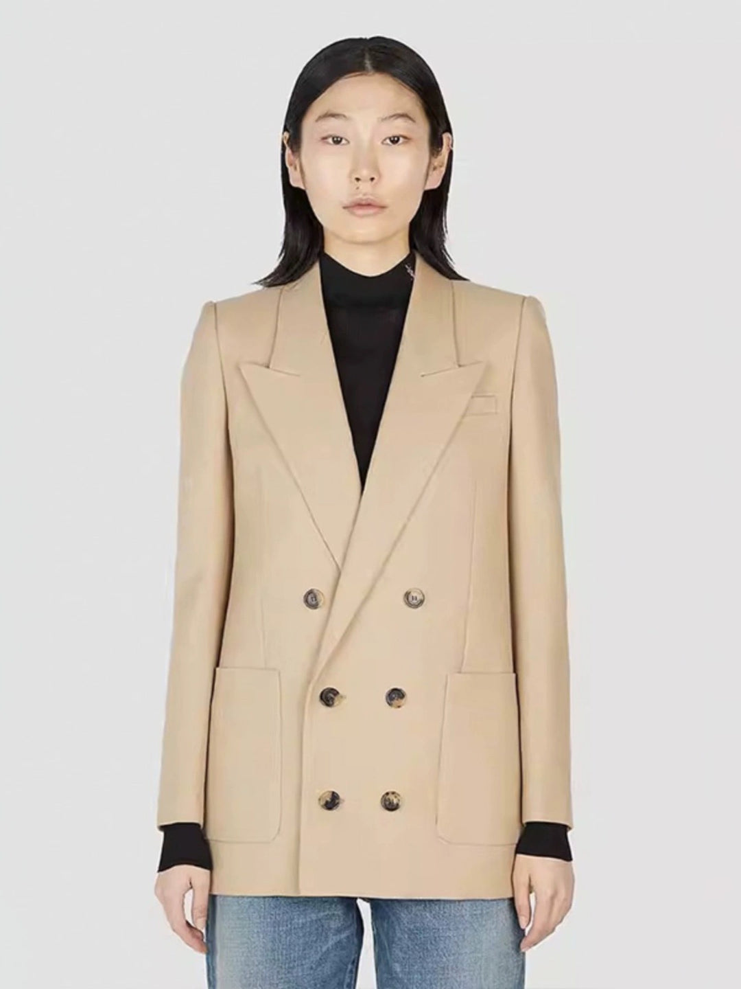 Blazer coordonné double pour femmes Chic & Stil