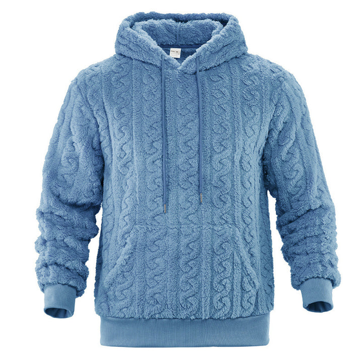 Ladies Cozy Fleece Hoodie with Textured Pattern Lune London
