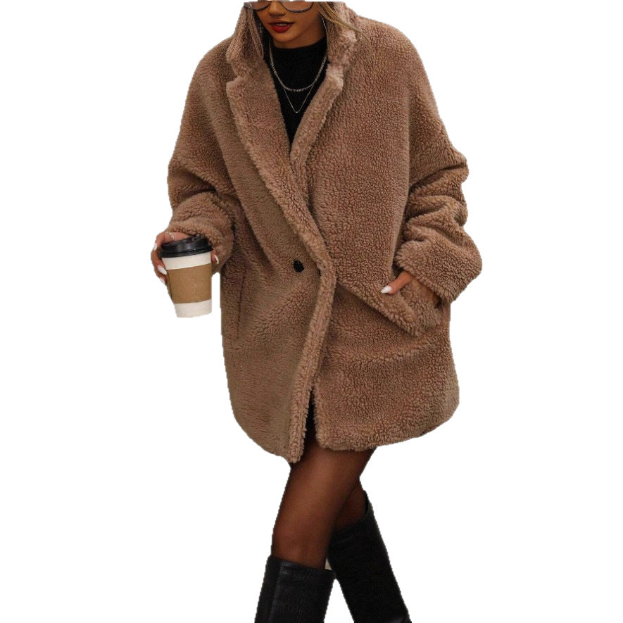 Veste douillette pour femmes en matériau teddy Chic & Stil
