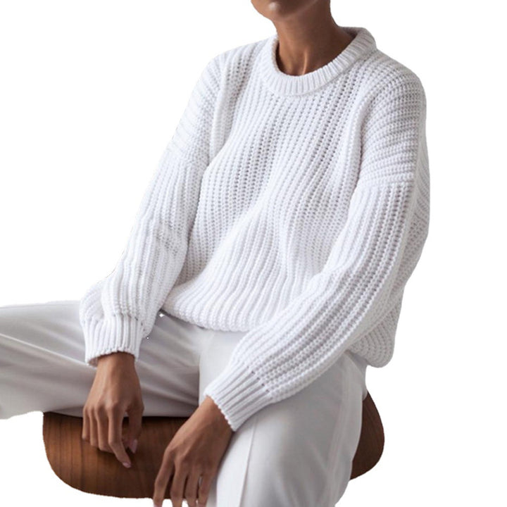 Chunky knit sweater for women with a relaxed fit and voluminous sleeves Lune London