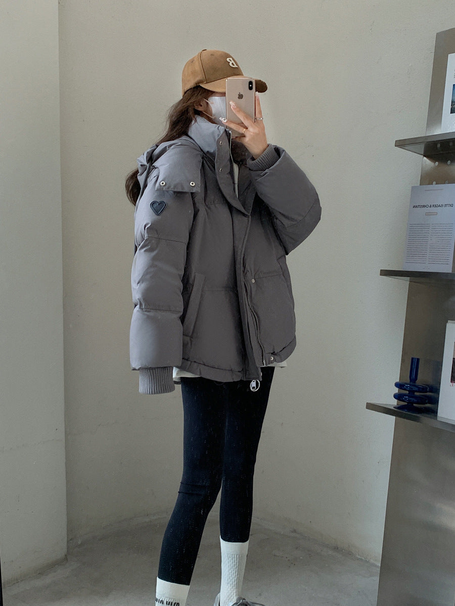 Lady Winter Down Jacket with generous cut and high collar Lune London