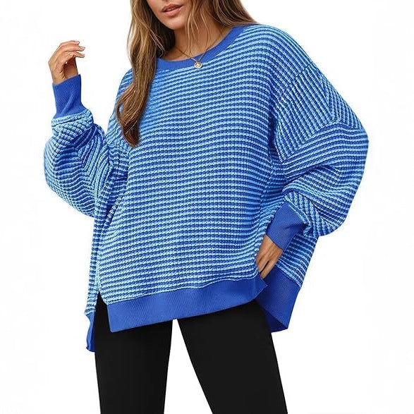 Ladies striped casual wide fit sweater Lune London