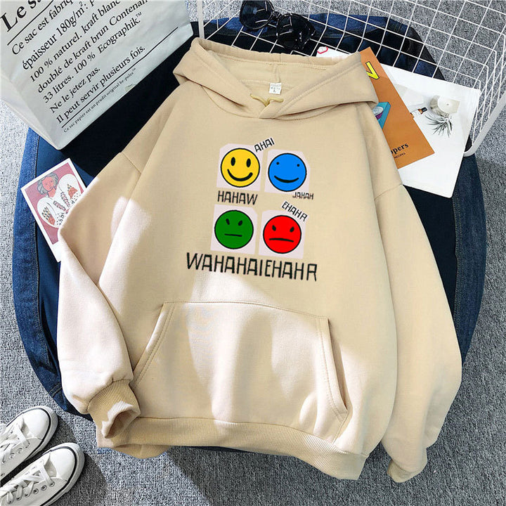 Women’s hoodie with cheerful emoji design Chic & Stil