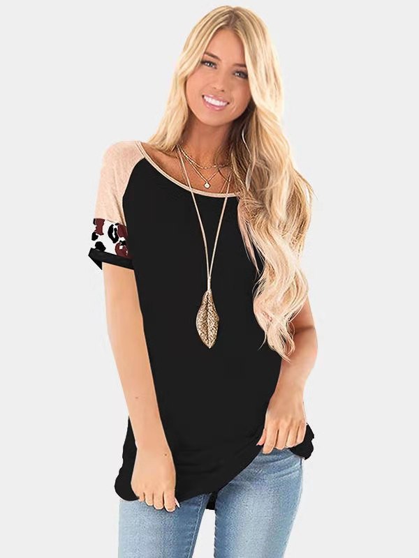 Ladies short sleeve top in fashion with colorful sleeve design Lune London
