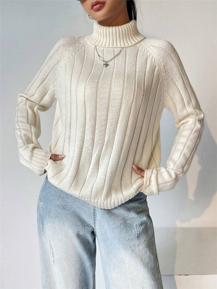 Lune London Women's Knit Sweater with High Collar