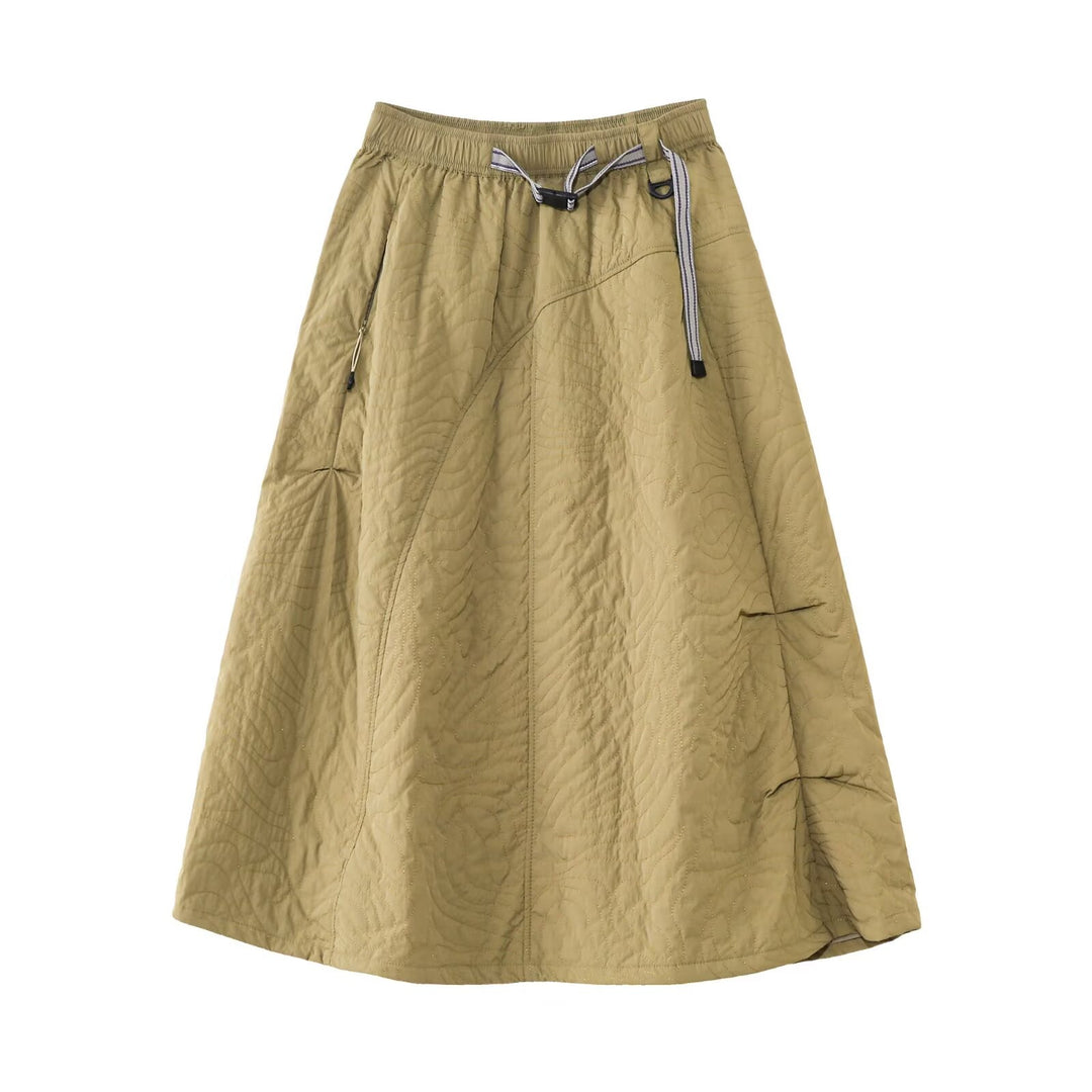 Jupe midi élégante pour femmes avec taille élastique pratique et poches latérales Chic & Stil