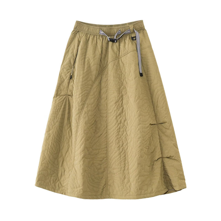 Jupe midi élégante pour femmes avec taille élastique pratique et poches latérales Chic & Stil
