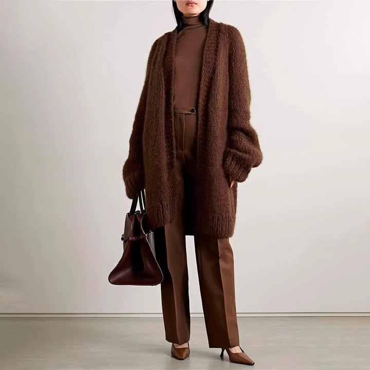 Manteau tricoté grande taille pour femmes Chic & Stil