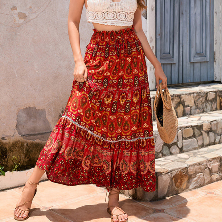 Roc Lune London maxi boho skirt women