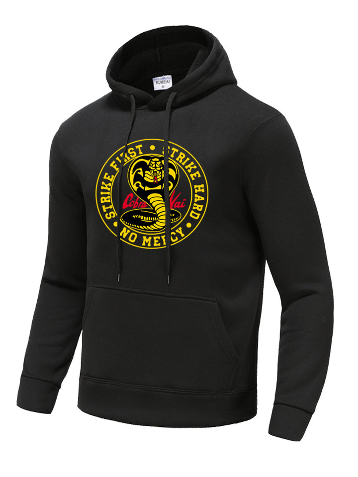 Men's hoodie with classic Cobra pattern Lune London