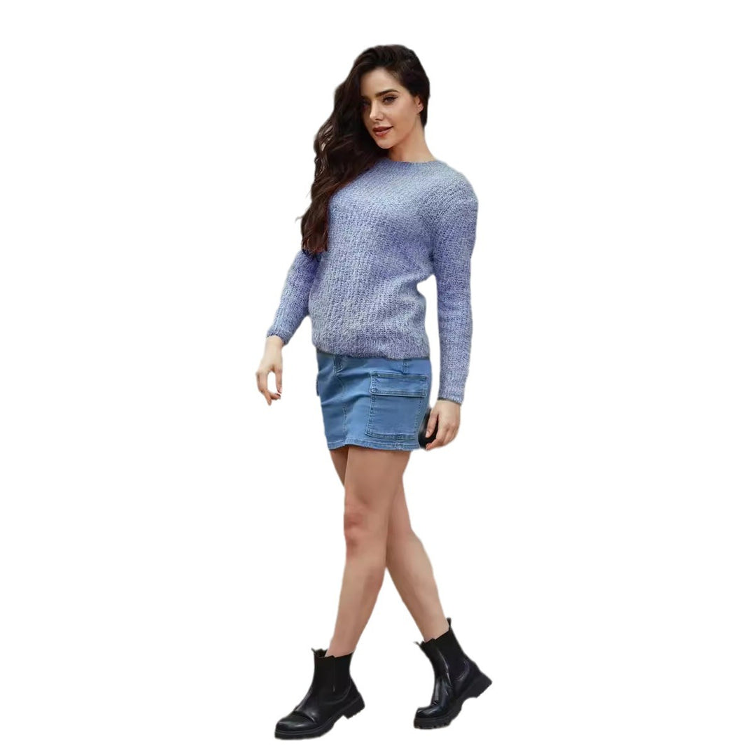 Cozy knit sweater for women with excellent elasticity and a modern chic and stylish design