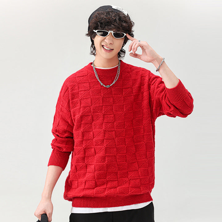 Trendy men's sweater with textured surface Lune London