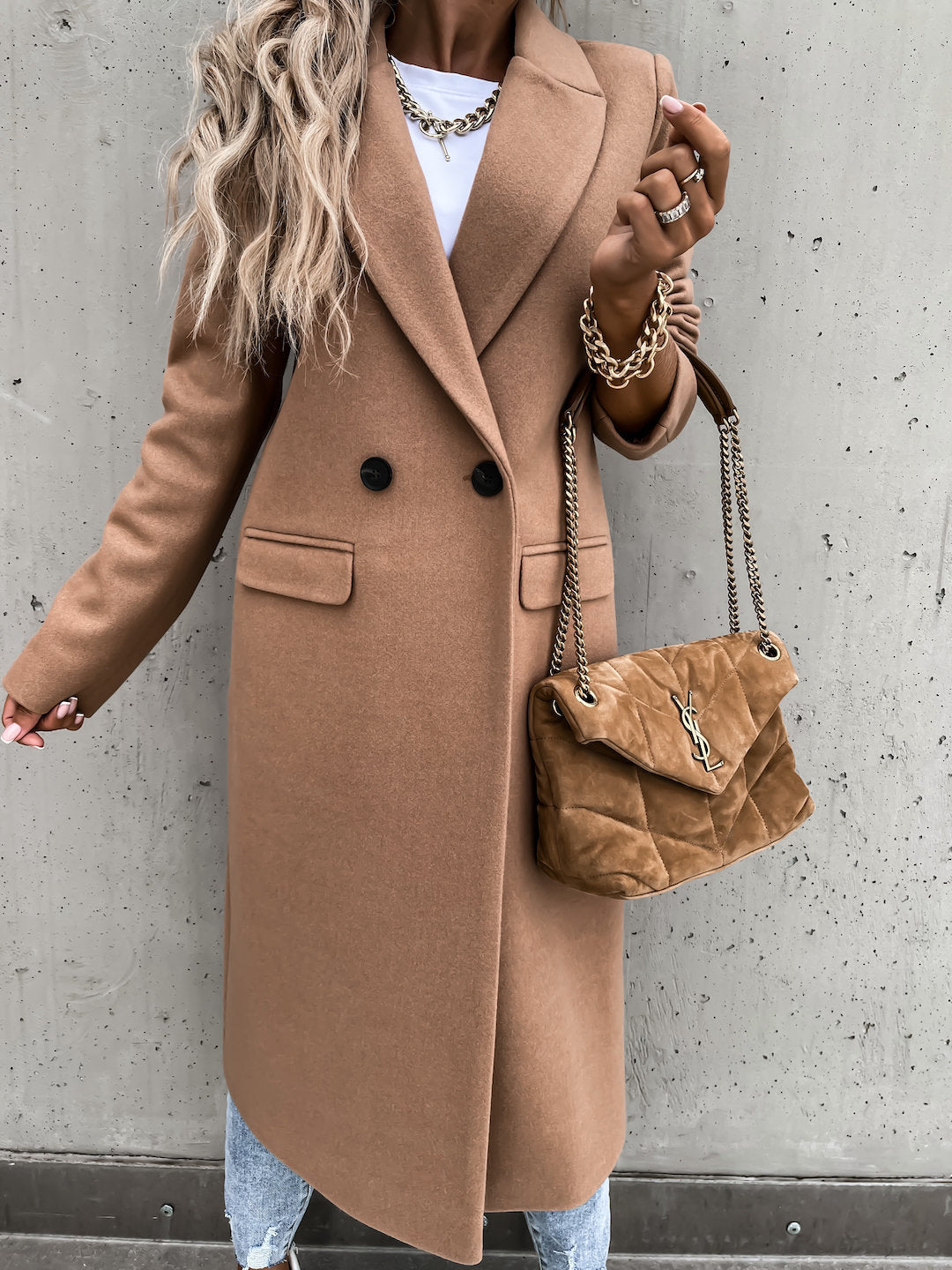 Elegant wool coat for women in oversized style Lune London