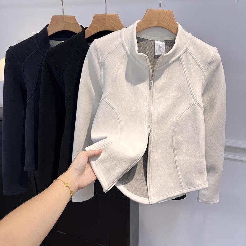 Veste de transition pour femmes avec col montant et poches intérieures pratiques Chic & Stil