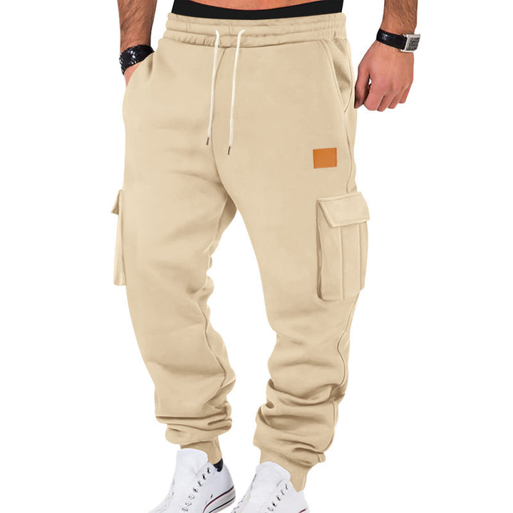 Men's cargo jogger pants with practical pockets and elastic waistband Lune London