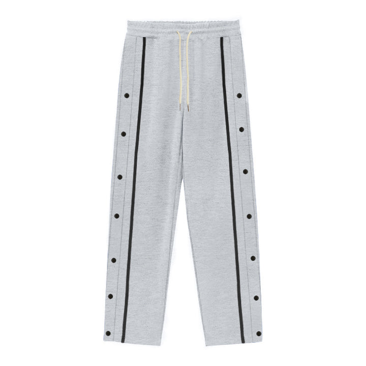 Sport leisure pants for men with snap buttons on the side and elastic waist Lune London