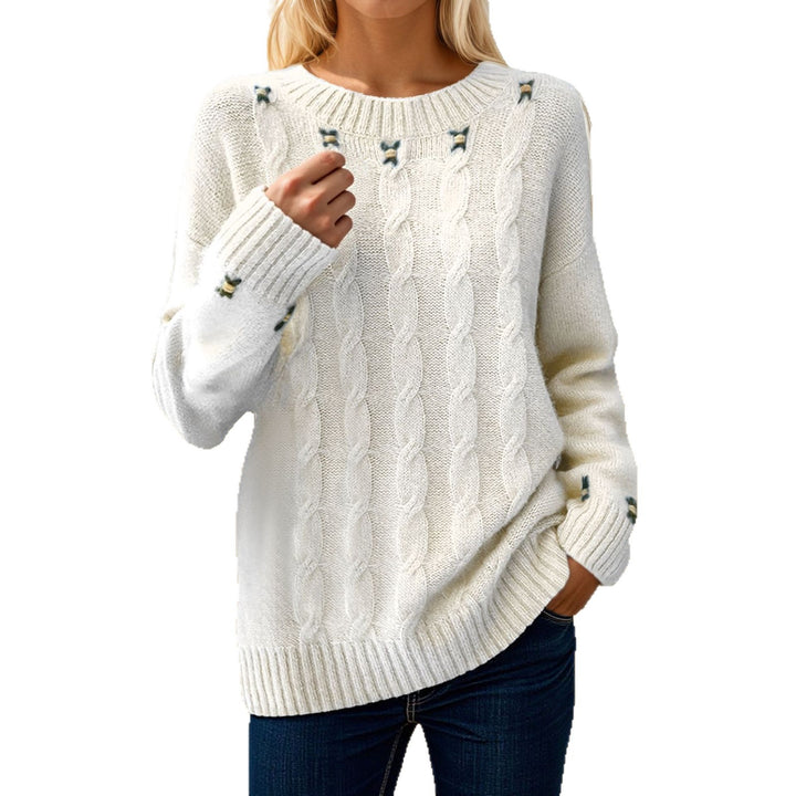 Knit sweater for women with a relaxed fit and exquisite details Lune London