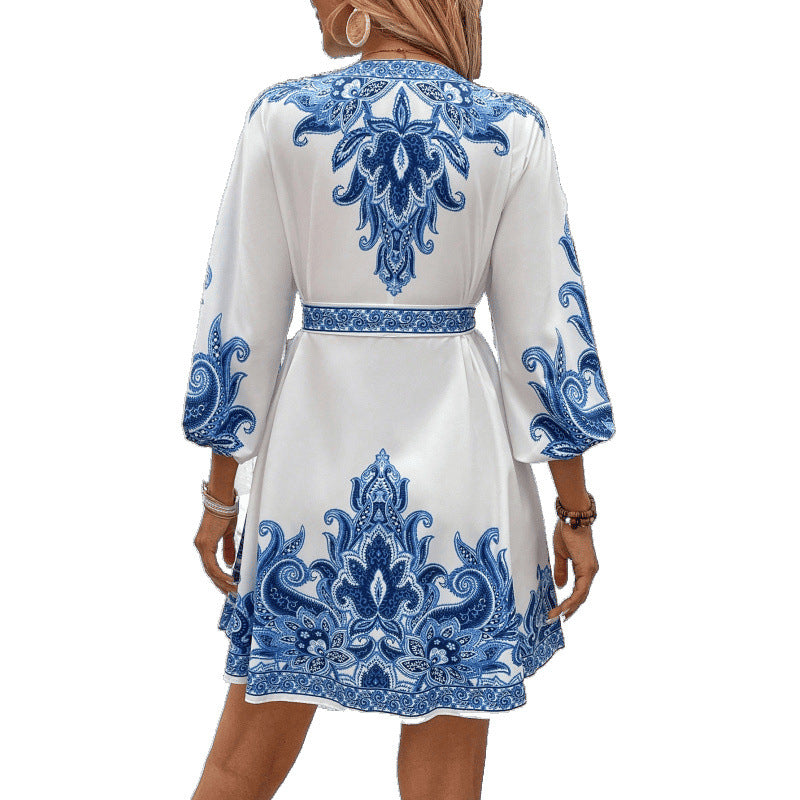 Ladies Mini A-line Embroidered Dress Lune London