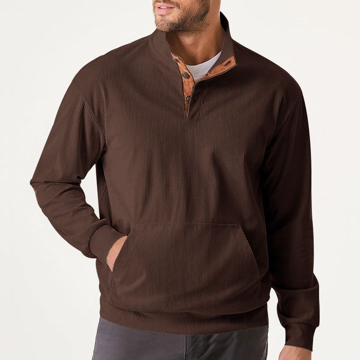 Men's highly functional sweatshirt with a high collar and practical kangaroo pocket Lune London