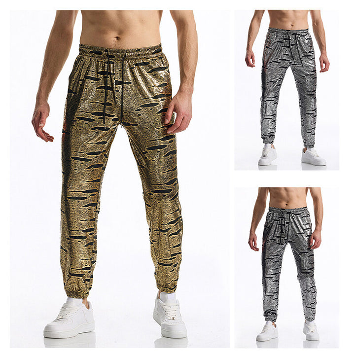 Sporty men's jogger pants with a shiny finish Lune London