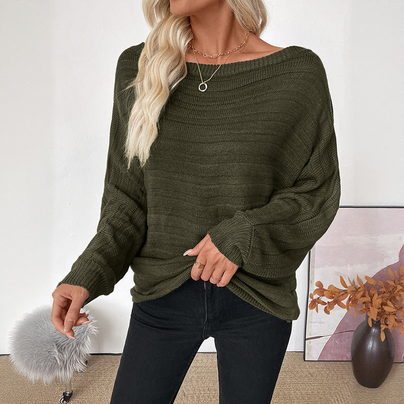 Casual pullover for women with an off-shoulder design and voluminous sleeves Lune London