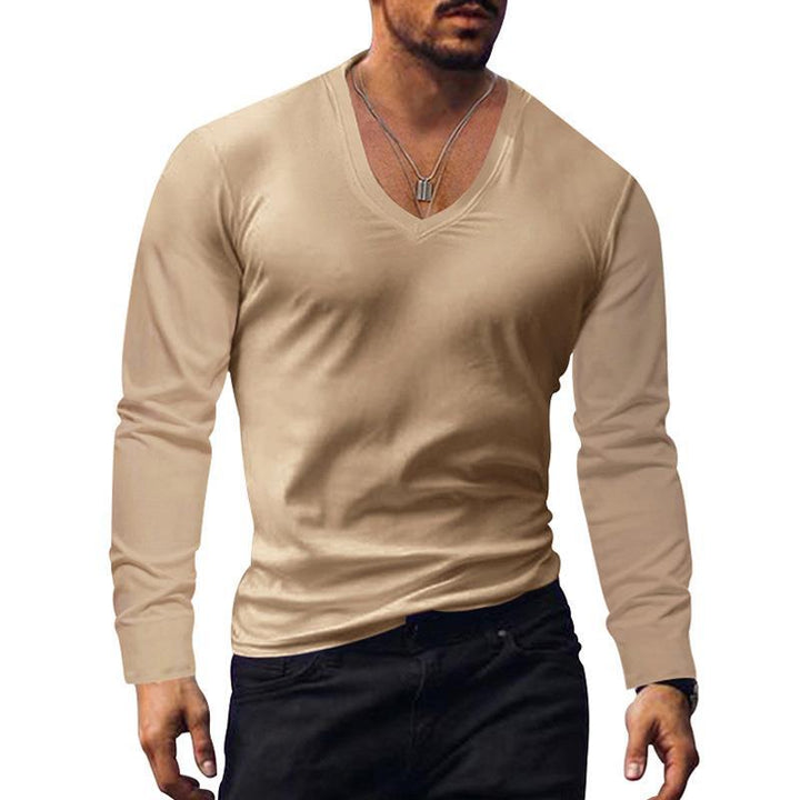 Men's long-sleeved V-neck T-shirt Lune London