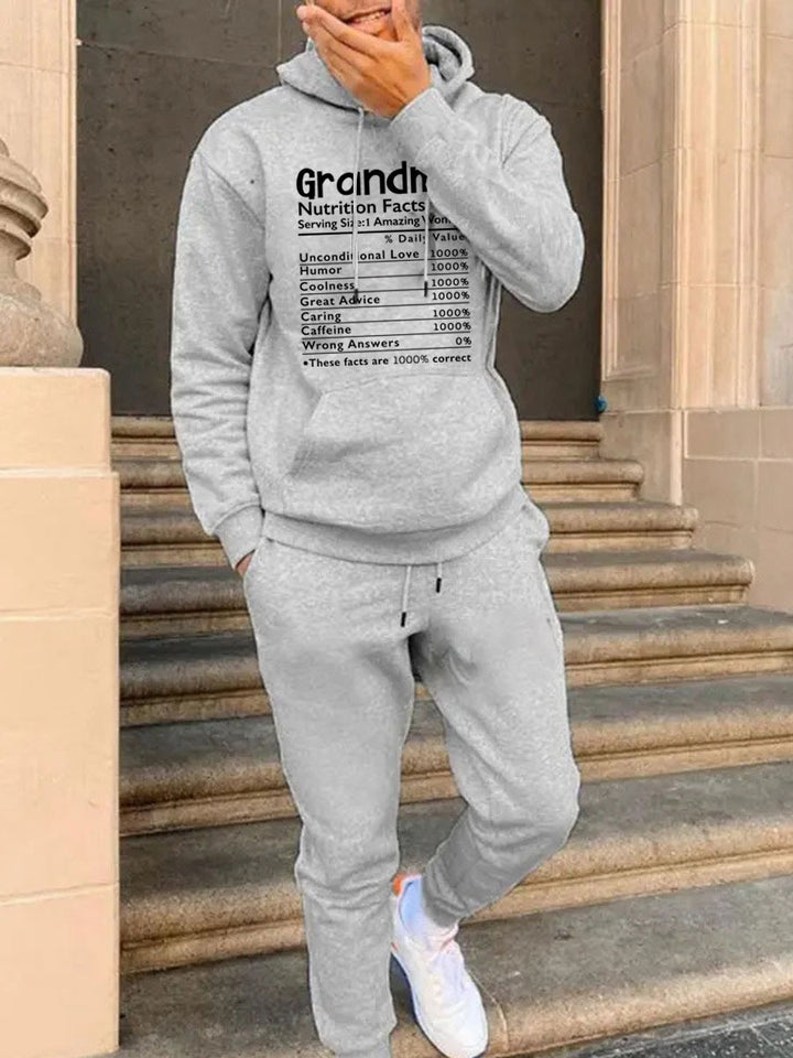 Casual hoodie and jogger pants set for women with motivational print Lune London