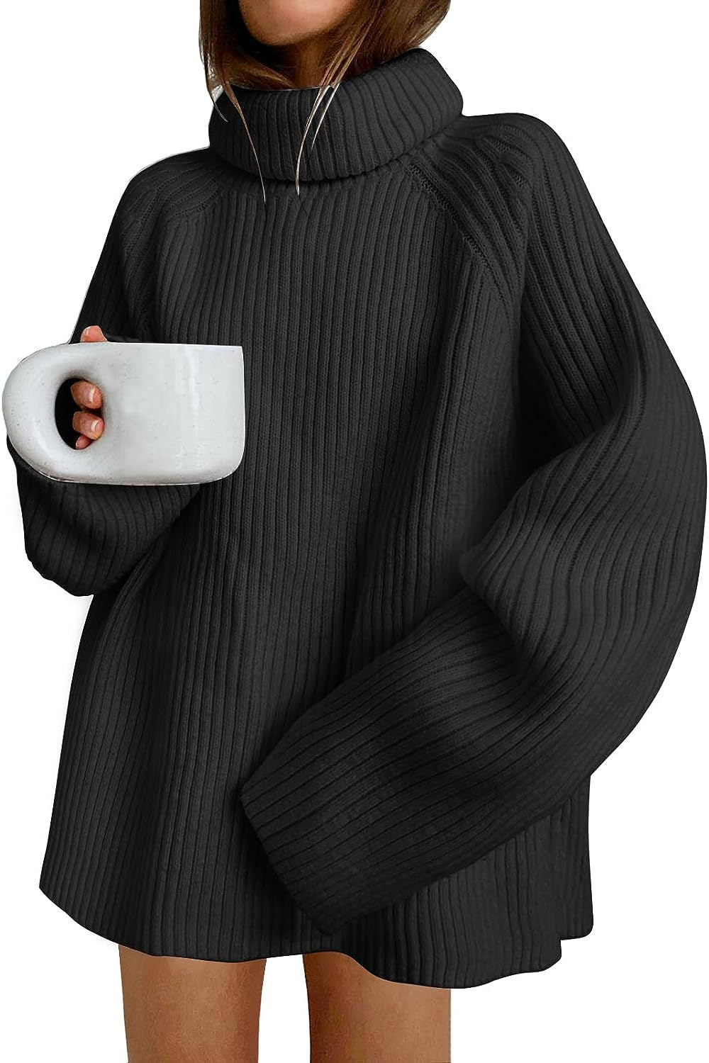 Ladies loose sweater with high collar Lune London