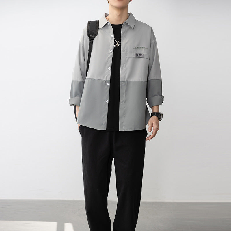 Striped long sleeve shirt for men with pockets Lune London