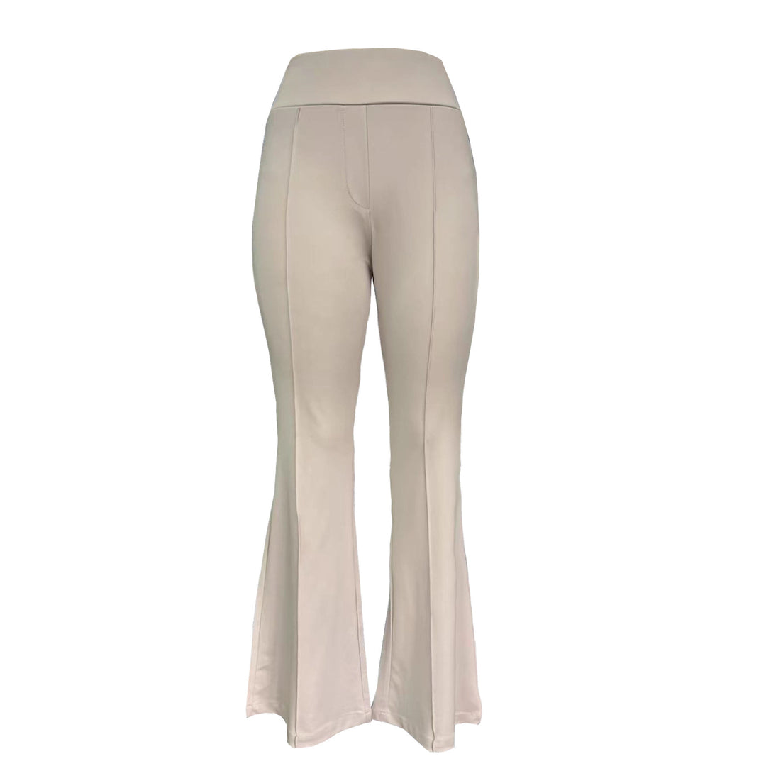 Ladies Elegant High-Waisted Flared Trousers with Flattering Cut Lune London