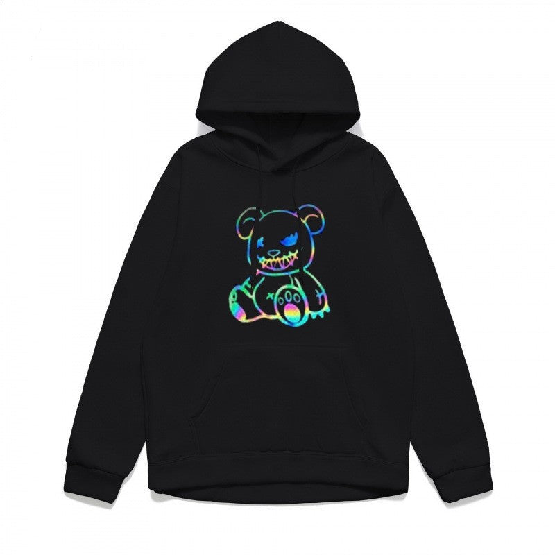 Ladies hoodie sweatshirt with cool bear motif and comfortable fit Chic & Stil